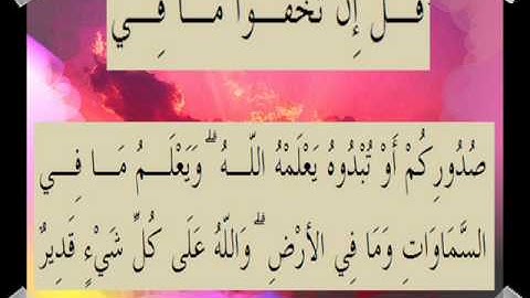 القرآن الكريم سورة آل عمران الأية 29
