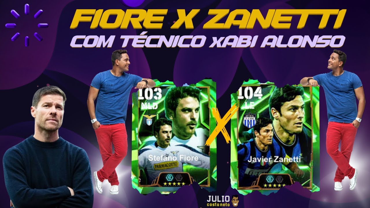 Stefano Fiore, Javier Zanetti são ótimos com Técnico Xabi Alonso (Montando time no eFootball #21)