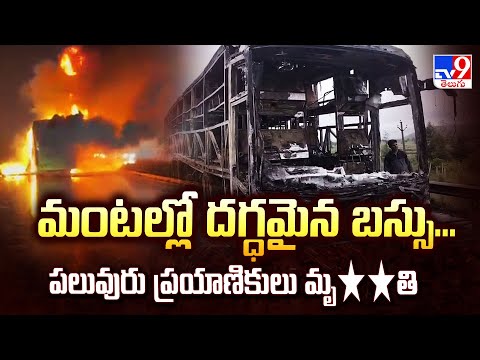 మంటల్లో దగ్ధమైన బస్సు... పలువురు ప్రయాణికులు మృ**తి | Kurnool Travels Bus Fire Incident - TV9 - TV9