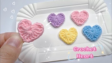 How To Crochet A Heart 💞| For Absolute Beginners | Móc Trái Tim Đơn Giản Cho Người Mới Bắt Đầu