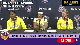 Sania Feagin, Emma Cannon, Sarah Ashlee Barker: Los Angeles Sparks Exit Interview September 11, 2025