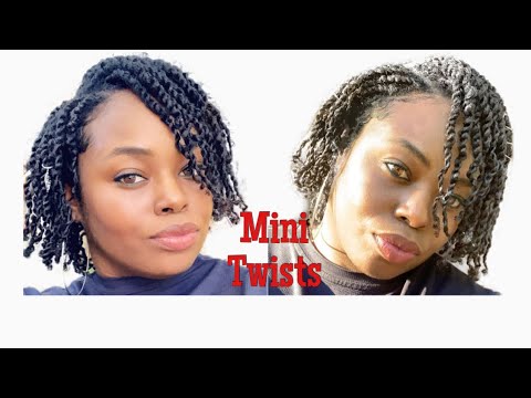 How To: Juicy Mini Twists on thick natural hair || Robyn Latice - YouTube