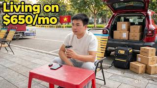 Living on $650 a month in Vietnam 🇻🇳 | A day in the life of a delivery driver with a Mini EV screenshot 3