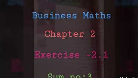 12th Std Business Maths Chapter 2 Exercise-2.1 Sum no:3 Tamil Pakka Mazz