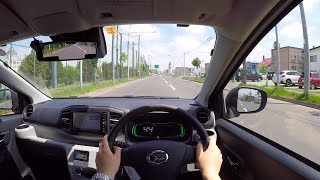 【Test Drive】2017 New DAIHATSU Mira e:s 4WD - POV City Drive