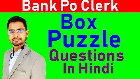 Box Puzzle For Bank Po Clerk | Questions in Hindi | SBI PO | IBPS PO Clerk | IBPS RRB | Jk Bank
