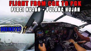 COCKPIT VIEW - TAKEOFF HUJAN LANDING HUJAN