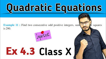Example 11 Chapter 4 (Quadratic Equation) Class 10th Math | By Rajeev Kumar