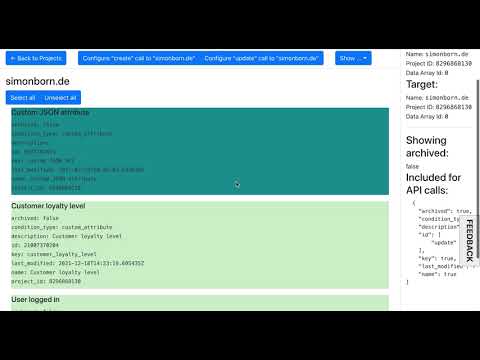 Optimizely: Copy elements from one project to another (Attributes, Events, Pages, Audiences)