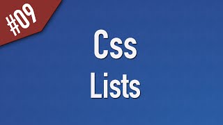 Learn Css in Arabic #09 - Lists Properties