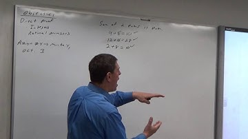 Lecture # 7 Ch 4.1 and 4.2 - Direct Proof and Counterexample:  Introduction and Rational Numbers
