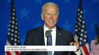 Joe Biden speaks in Wilmington