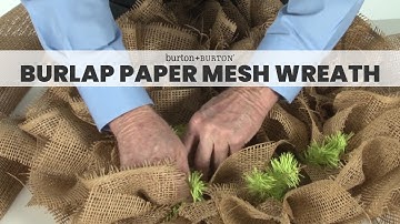 How to Make a Burlap Paper Mesh Wreath