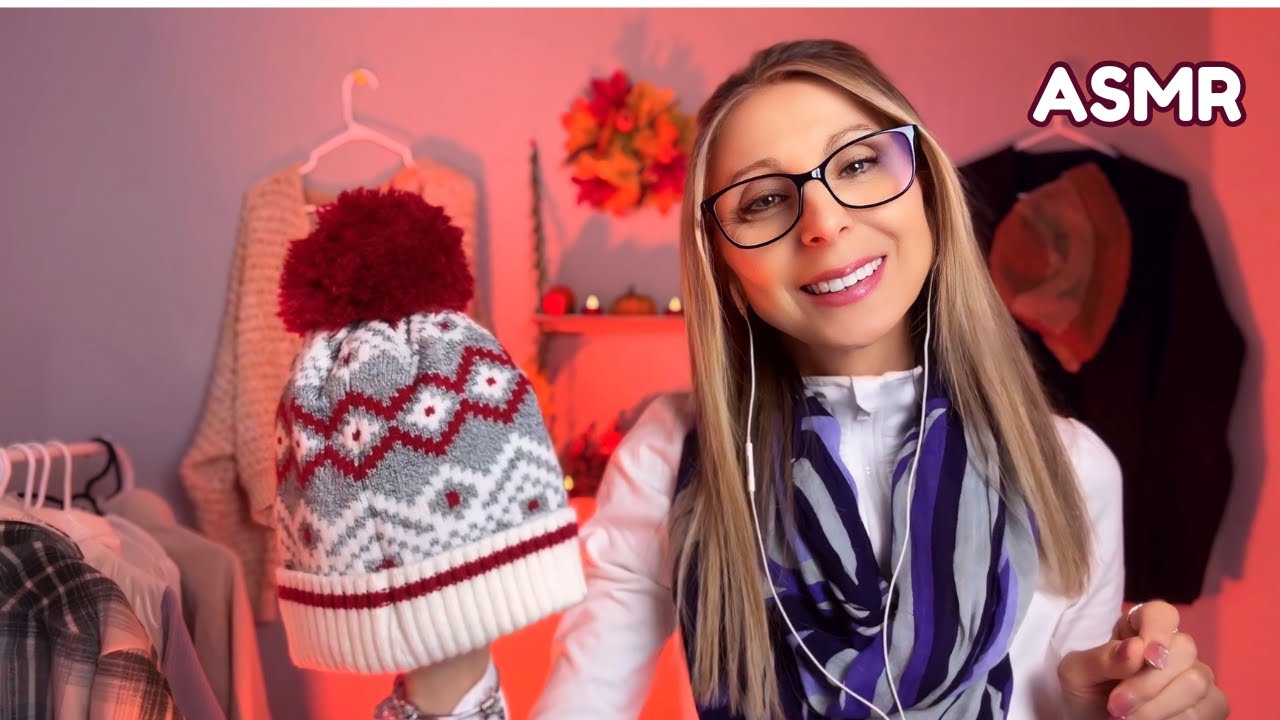ASMR Уютная ролевая игра «Магазинчик» 🧶 Свитера, шапки и варежки на осень