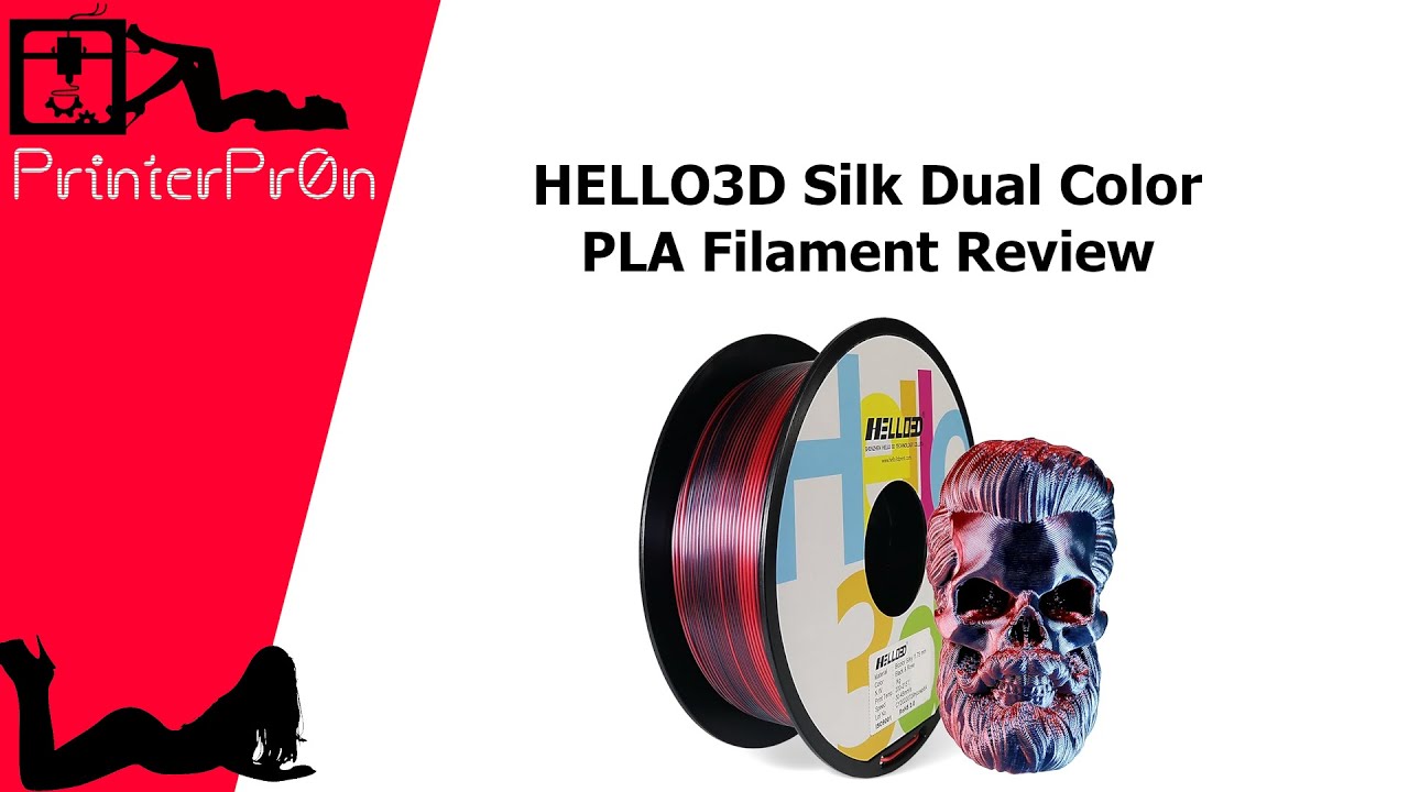 Hello3D Red and Black  Dual Color PLA Filament Unboxing and Review
