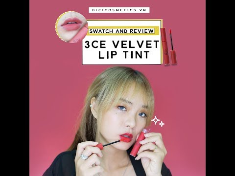 Review & Swatch Son 3CE Velvet Lip Tint