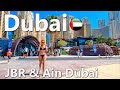 Dubai jbr beach and ain dubai relax walking tour 4k