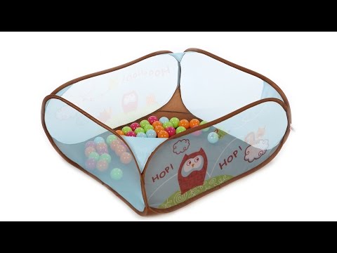 Piscine à Balles Pour Enfant, 90x90 Cm, Aire De Jeu + 150 Balles Blanc Gris Turquoise