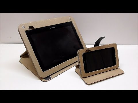 How to make a cover stand phone out of cardboard - YouTube