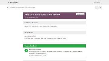 Parent tour of student assignments and grades