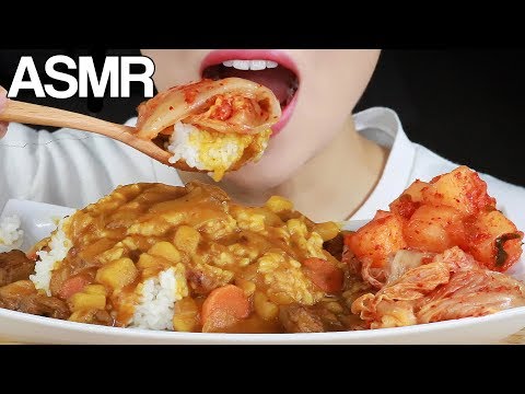 ASMR SPICY <strong>CURRY</strong> RICE WITH KIMCHI EATING SOUNDS MUKBANG <strong>NO</strong> TALKING