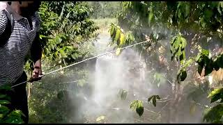 New technology on coffee plantation foliar fertilizer spraying