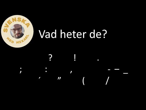 Video: Vad är Skiljetecken