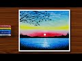 Beautiful Landscape Drawing with Oil Pastels - Step by Step