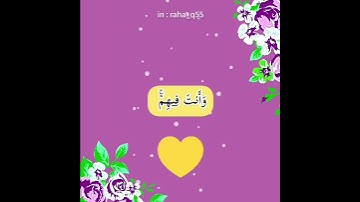 ﴿ وما كان الله ليعذبهم وأنت فيهم وما كان الله معذبهم وهم يستغفرون ﴾_ تلاوة : مشاري البغلي