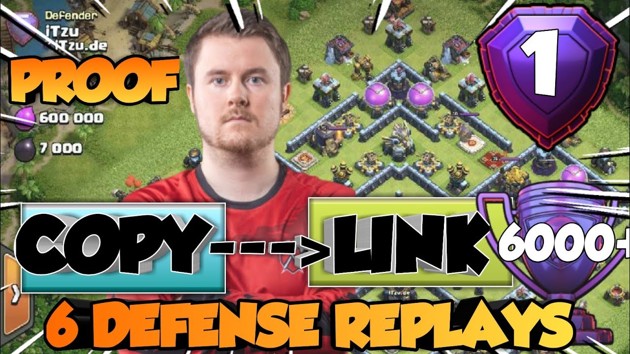 New 1 Star Th13 Legend League base of Global Ranking ITzu Base + Link in Des + 6 Defense Replays