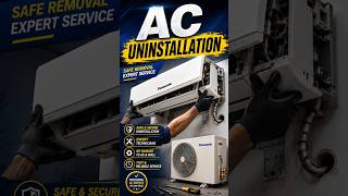 AC UNINSTALLATION #shorts #shortvideo #trendingshorts #acservice #technician #homeappliances #asmr