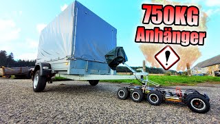 Kann der 8x8 XMAXX einen 750KG ANHÄNGER ZIEHEN?  EXTREM TEST!