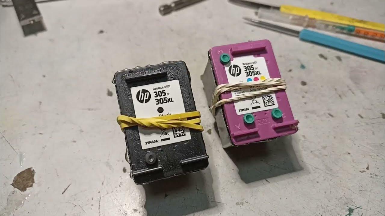 hp deskjet 2320 заправка оригинальных картриджей - YouTube