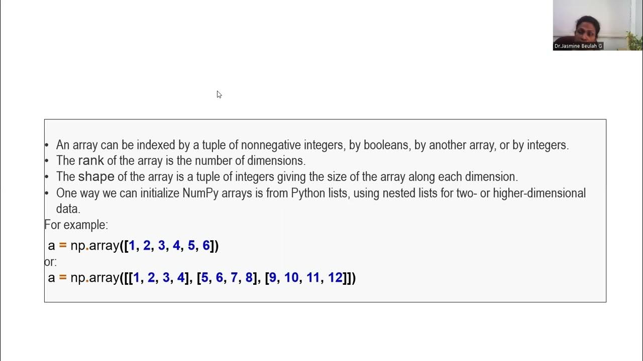 Numpy Package of Python - YouTube