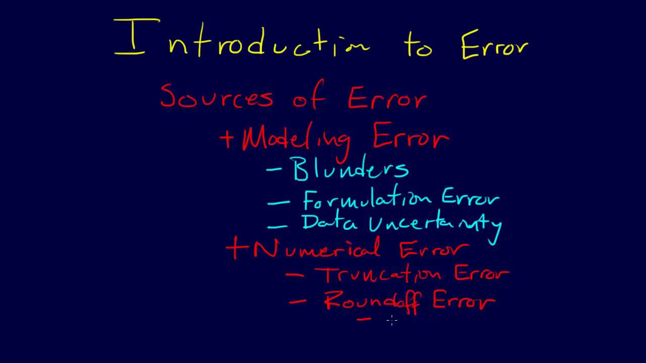 1 1 5 introduction error analysis youtube