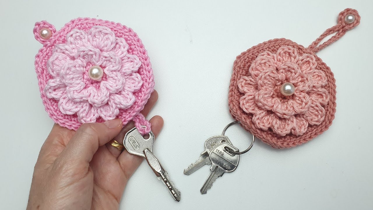 ESCONDE CHAVE DE CROCHÊ SEM COSTURA