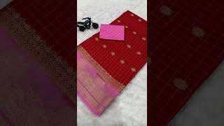 😍Super Premium Georgette Sarees, Uniform Design,Full Washable&amp; Perfectly Matched Blouse😍