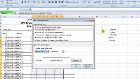 Belajar Ms. Excel 2007 Menu Home