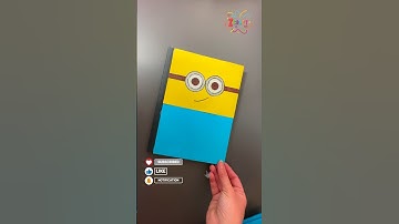 🍌 Crafting an Adorable Minion Folder Organizer | DIY Paper Crafts and School Supplies Ideas.