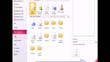 Learn Access 2010 Backstage View