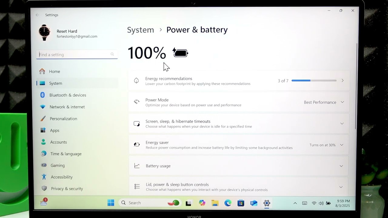 HONOR MagicBook X16 PRO – How to Check Battery Level