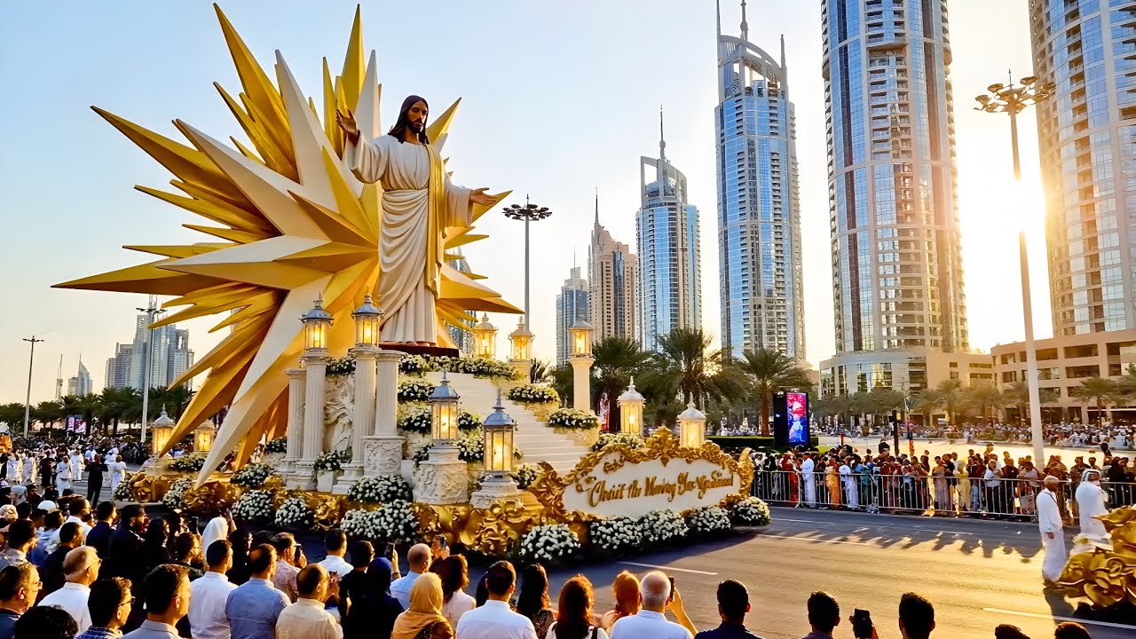 1st Jesus Parade in Dubai 2026 | Epic Miracle Floats on the Streets of UAE