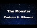 Karaoke the monster  eminem ft rihanna no guide melody instrumental lyric