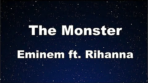 Karaoke♬ The Monster - Eminem ft. Rihanna 【No Guide Melody】 Instrumental, Lyric