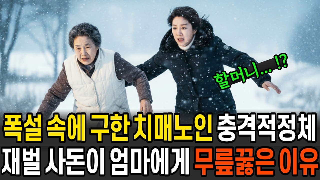 눈보라 속에 구한 치매 노인의 충격적인 정체... 재벌 사돈이 딸 결혼식 늦은 엄마에게 무릎꿇은 기막힌 이유ㅣ노후사연ㅣ인생드라마ㅣ휴먼감동ㅣ오디오북