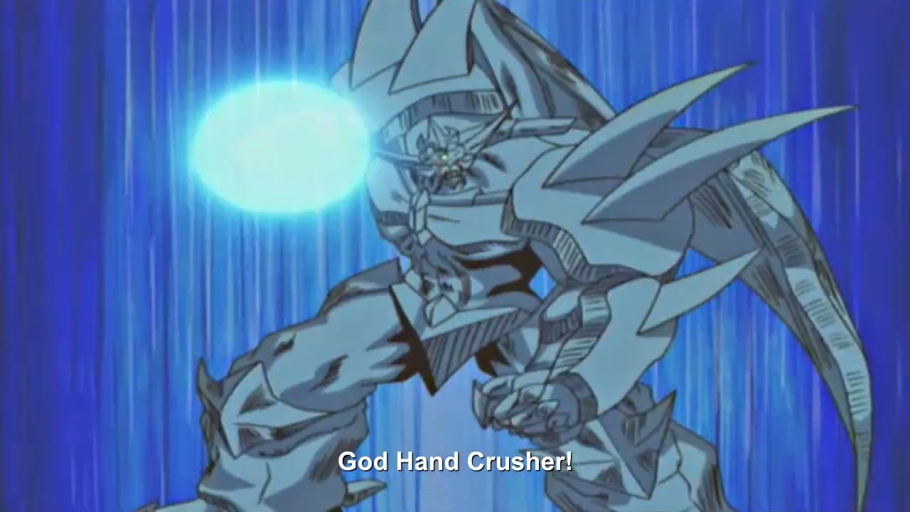 Dark Obelisk destroys Valkyrion  Yugi vs Gurimo