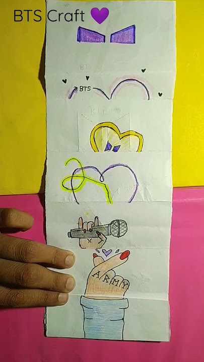 #BTS Craft 💜 For my BTS yt family... #Shorts #CrafterIshita #Youtubeshorts #Viralshorts #Trending