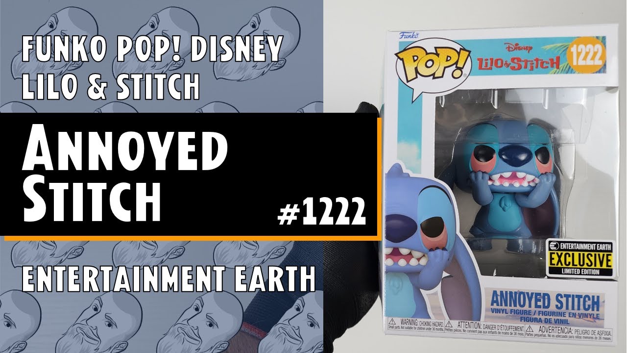 Funko Pop! Disney #1222 Lilo and Stitch Annoyed Stitch Entertainment Earth  Exclusive Vinyl Figure