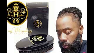 King Monkey Products - Boar Bristle Palm Unisex Hair Brush Plus Velvet Bag - Buy Today and Save