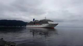 Mv Arcadiap O Cruises Arriving In Trondheim, Norway On 01.06.2016